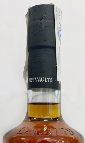Close-up of bottle fill level